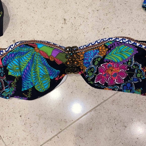 Trina Turk Bandeau Bikini Top Size 10 - Picture 1 of 4